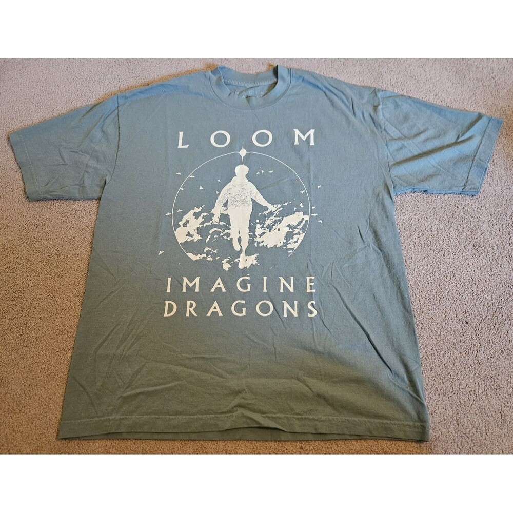 Imagine Dragons Band Loom Tour Graphic TShirt Men's Blue Size L